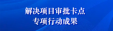 解决项目审批卡点专项行动成果